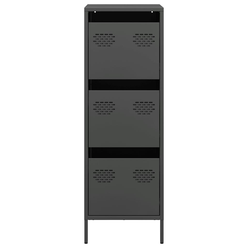Highboard Black 39x35x103,5 cm Plienas
