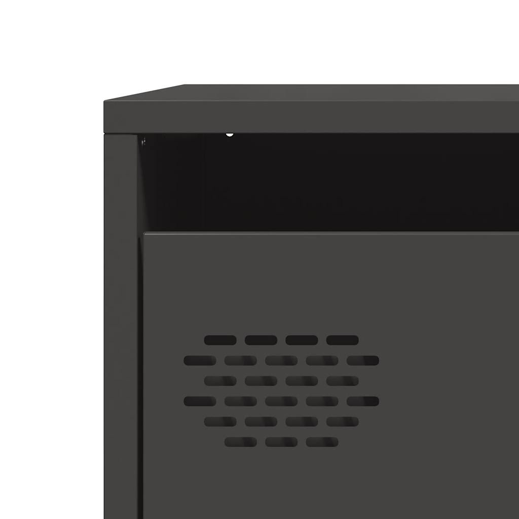 Highboard Black 39x35x103,5 cm Plienas