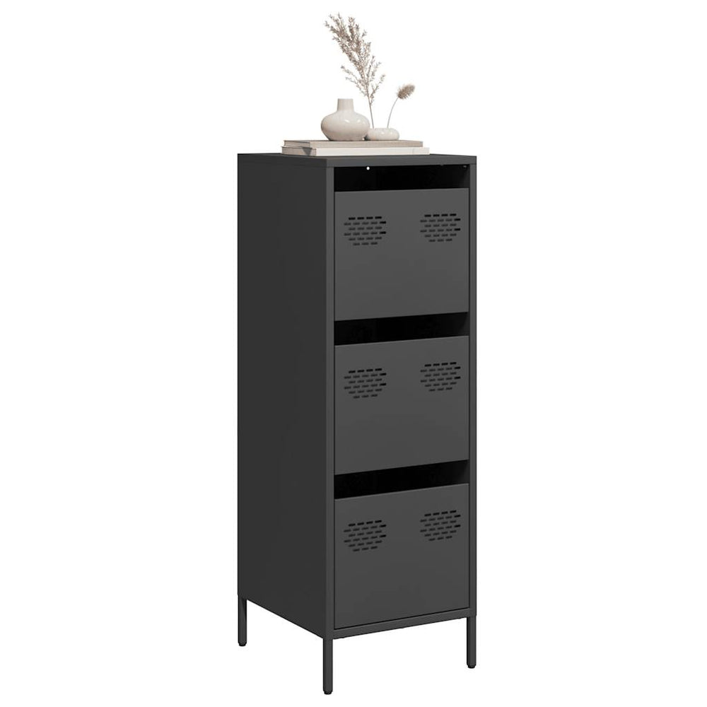 Highboard Black 39x35x103,5 cm Plienas