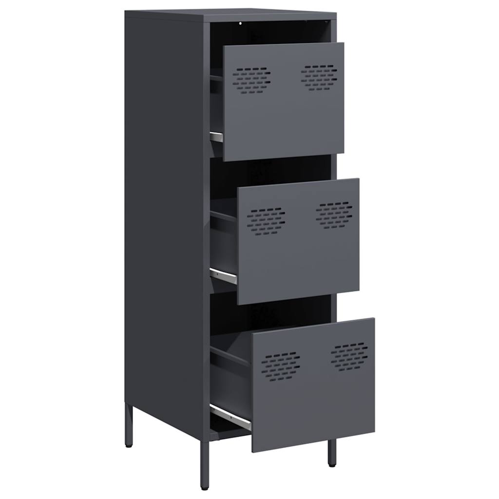 Highboard Antracitas 39x35x103,5 cm Plienas