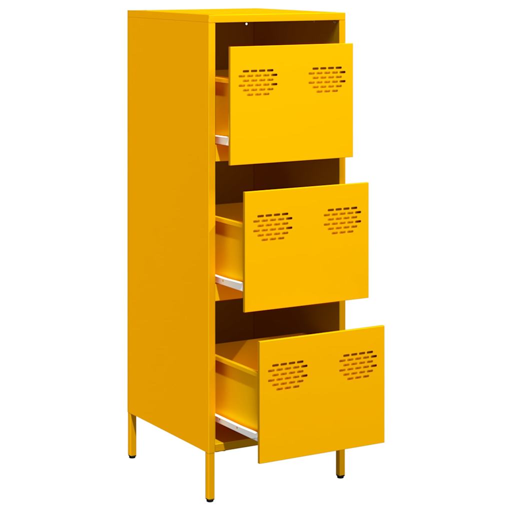 Highboard Garstyčių geltona 39x35x103,5 cm Plienas