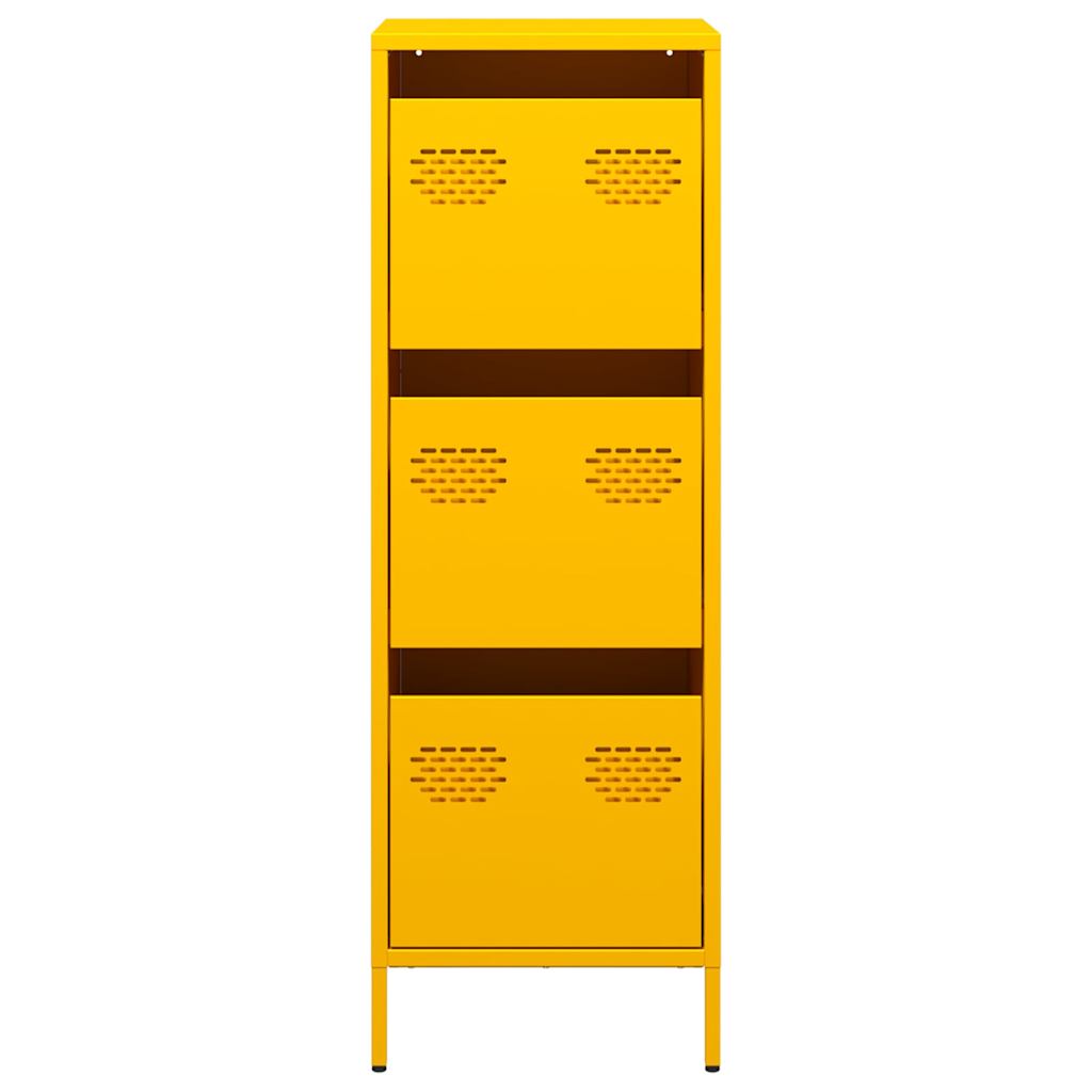 Highboard Garstyčių geltona 39x35x103,5 cm Plienas