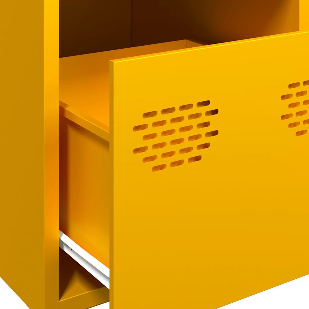 Highboard Garstyčių geltona 39x35x103,5 cm Plienas