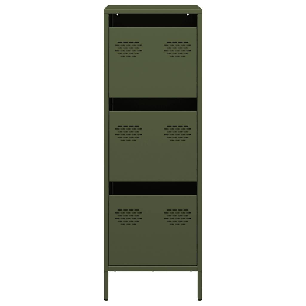 Highboard Olive Green 39x35x103,5 cm Plienas