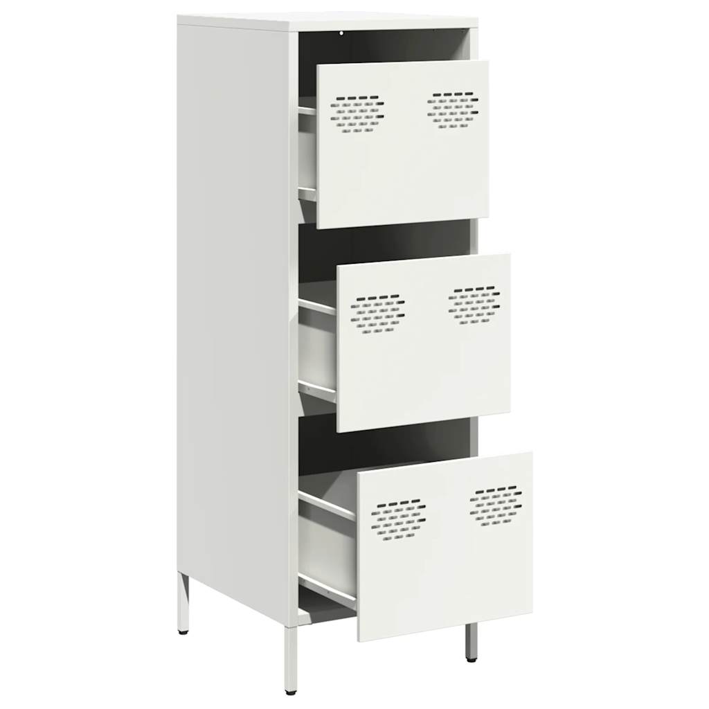 Highboard White 39x35x103,5 cm Plienas