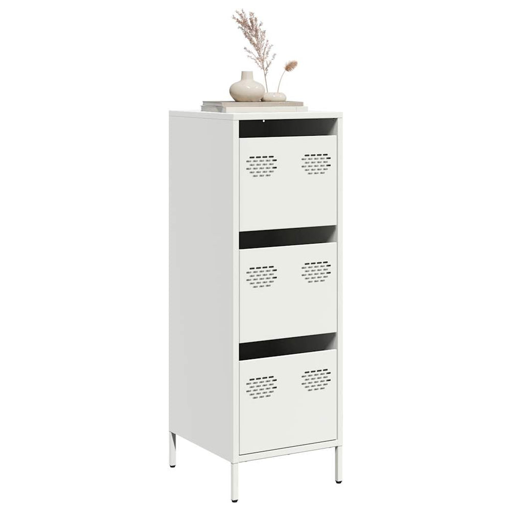 Highboard White 39x35x103,5 cm Plienas