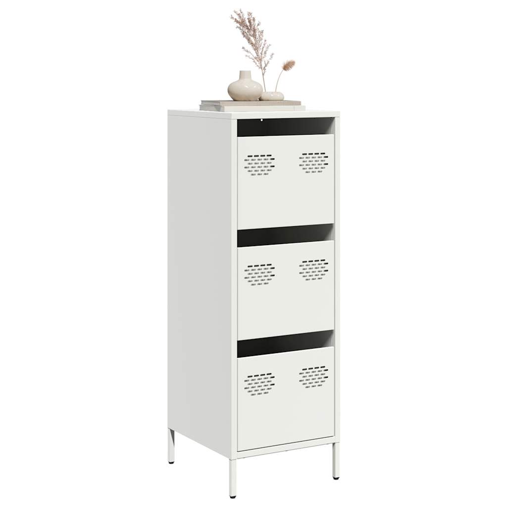 Highboard White 39x35x103,5 cm Plienas