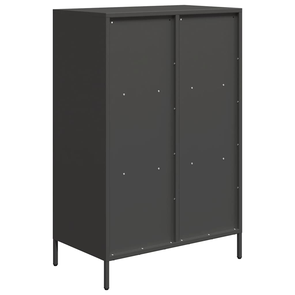 Kumode, melna, 68x39x103,5cm, tērauds