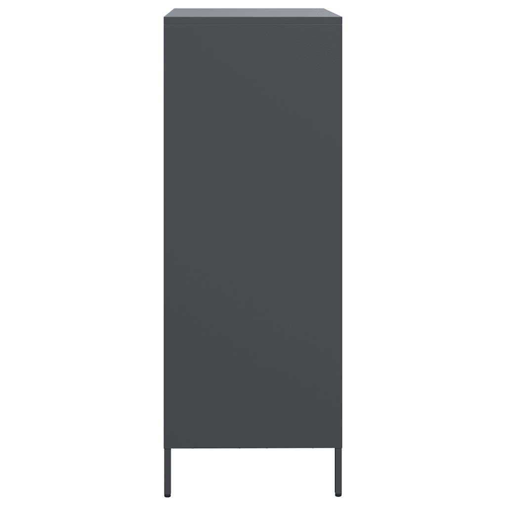 Kumode, antracīta krāsa, 68x39x103,5cm, tērauds
