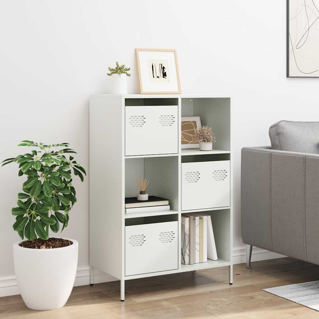 Chest of drawers, white, 68x39x103.5cm, steel