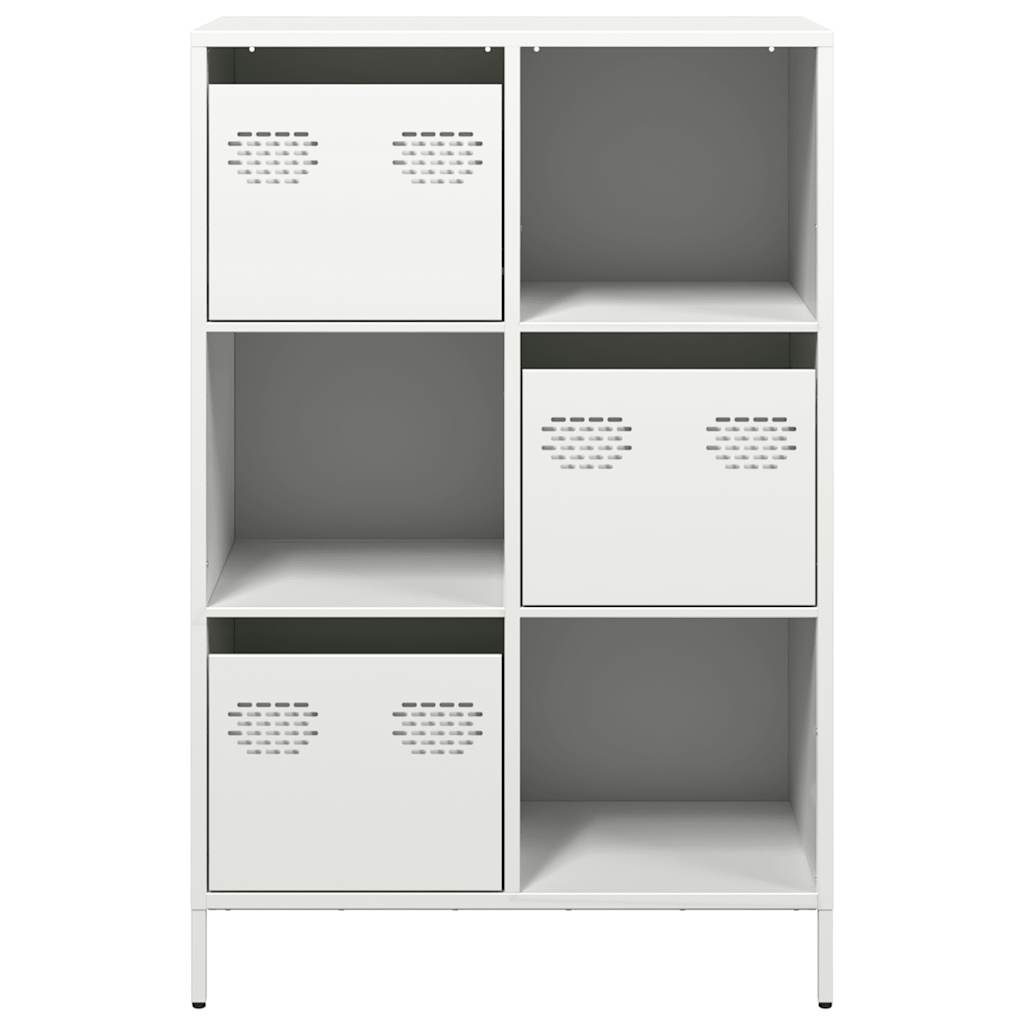Chest of drawers, white, 68x39x103.5cm, steel