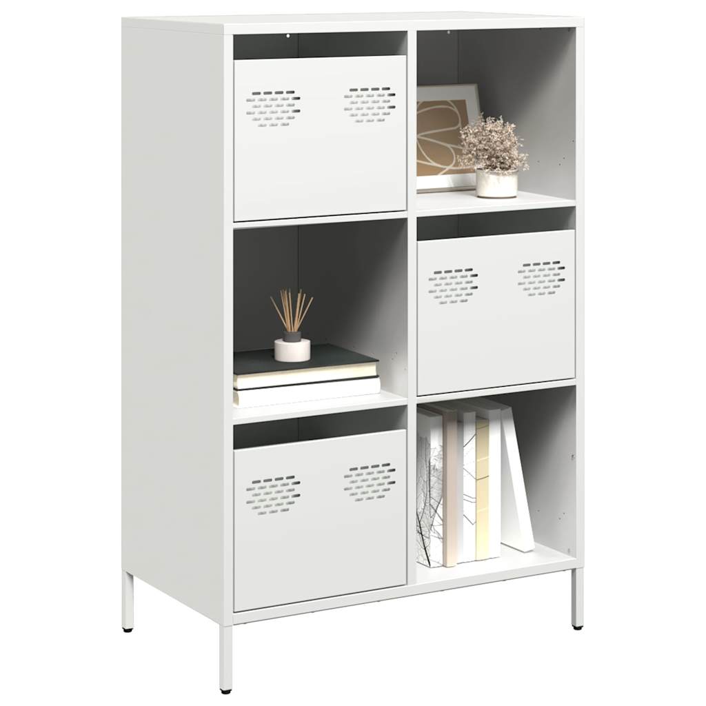 Chest of drawers, white, 68x39x103.5cm, steel