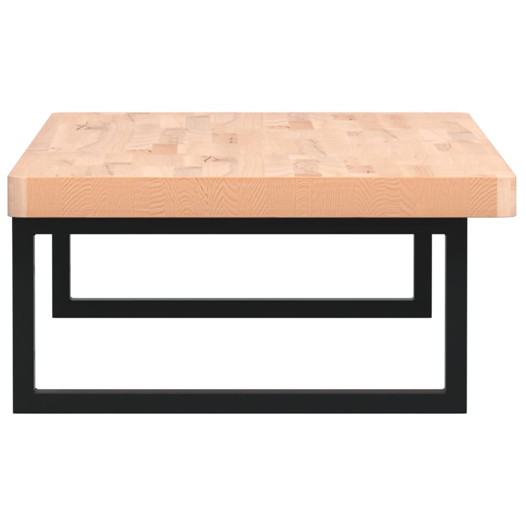 Washbasin shelf, steel and solid boxwood
