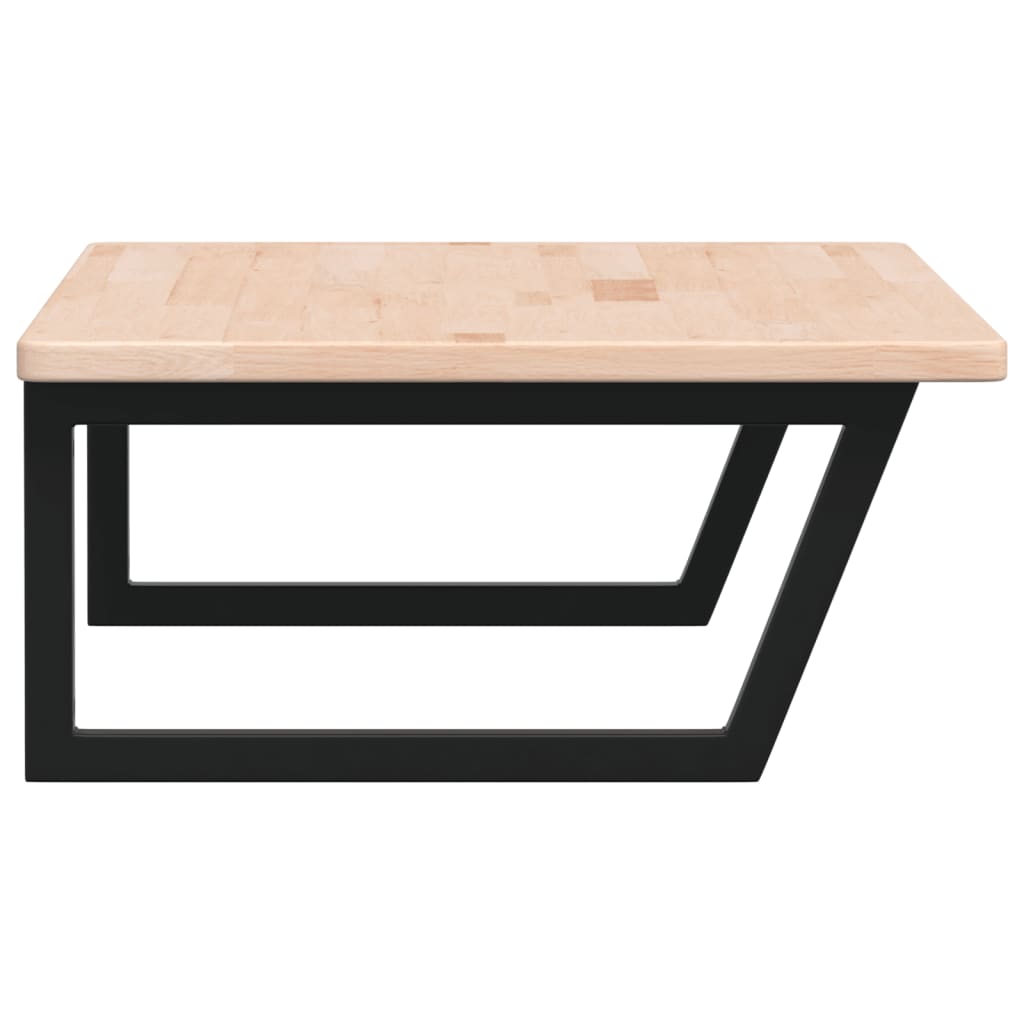 Shelf for washbasin, steel and solid oak wood