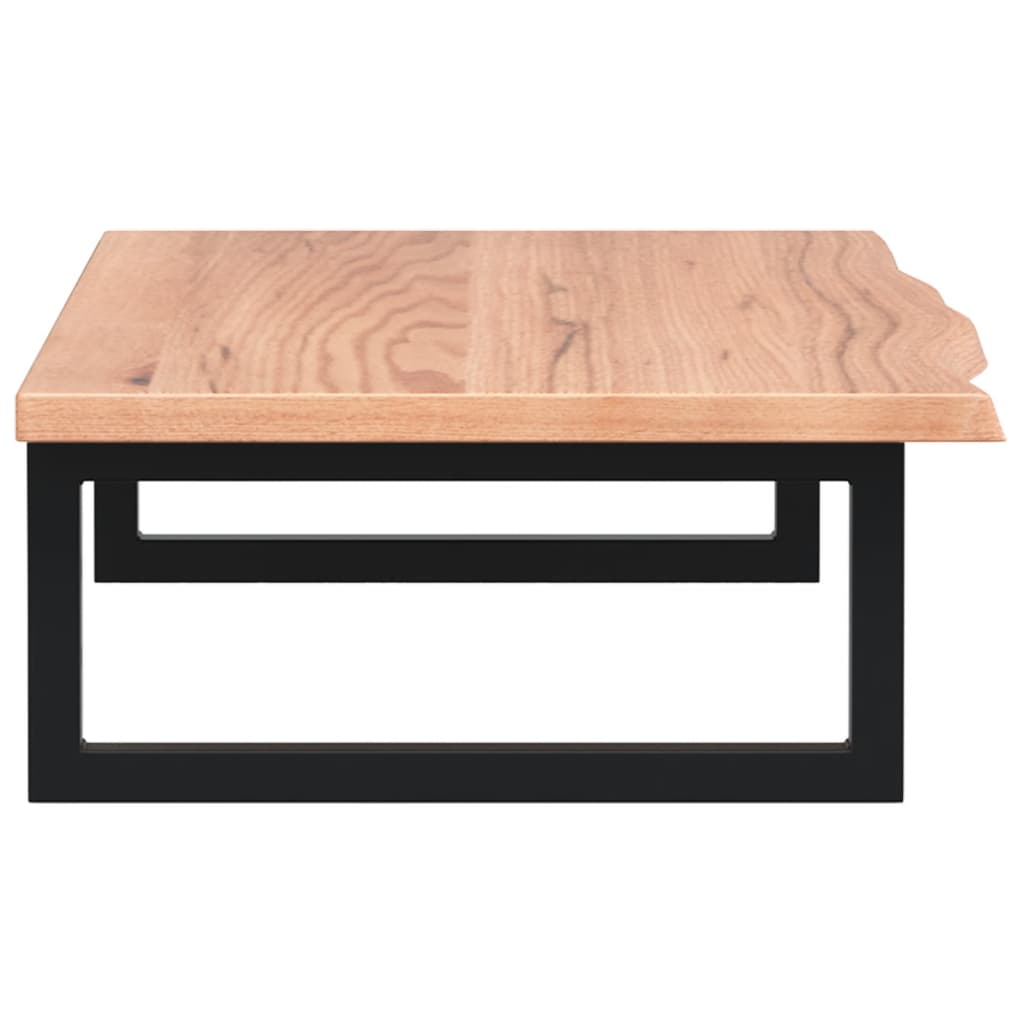 Shelf for washbasin, steel and solid oak wood