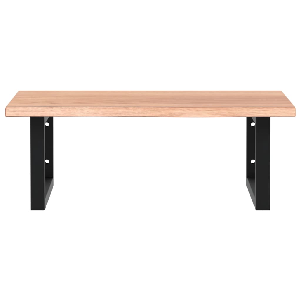 Shelf for washbasin, steel and solid oak wood