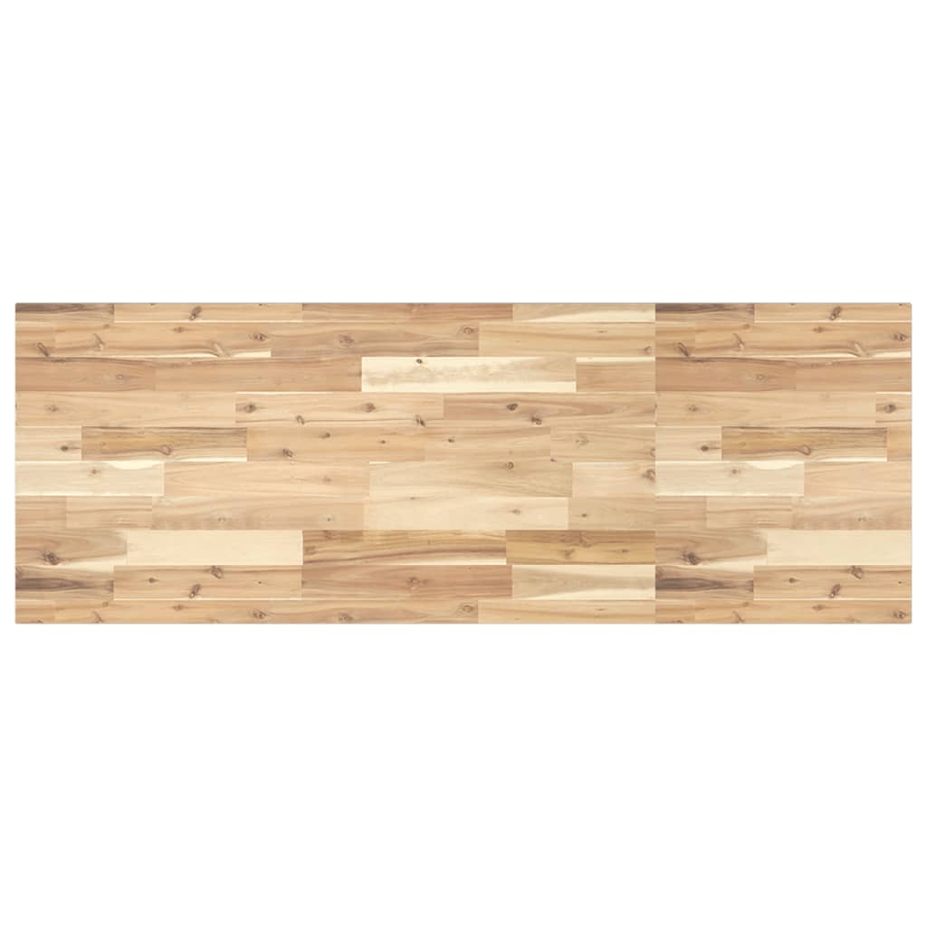 Shelf for washbasin, steel and solid acacia wood