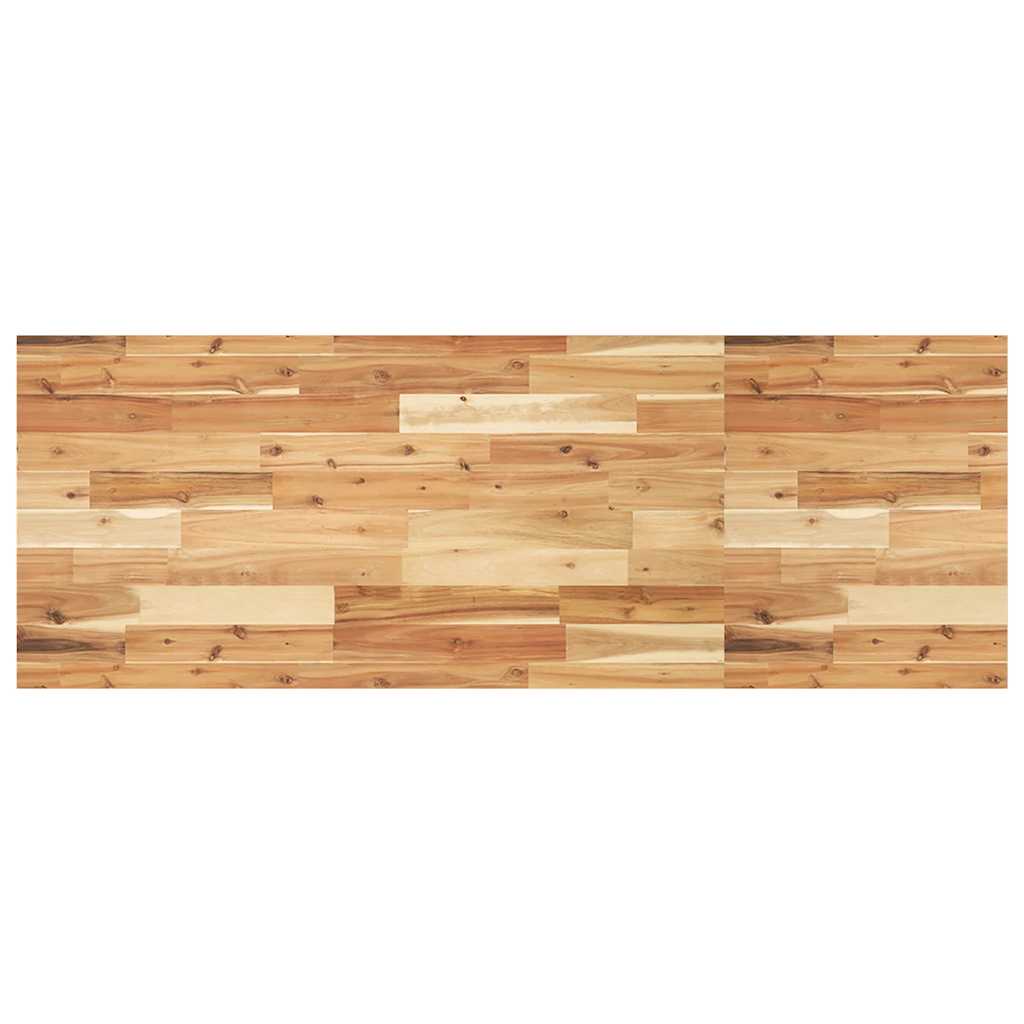 Shelf for washbasin, steel and solid acacia wood