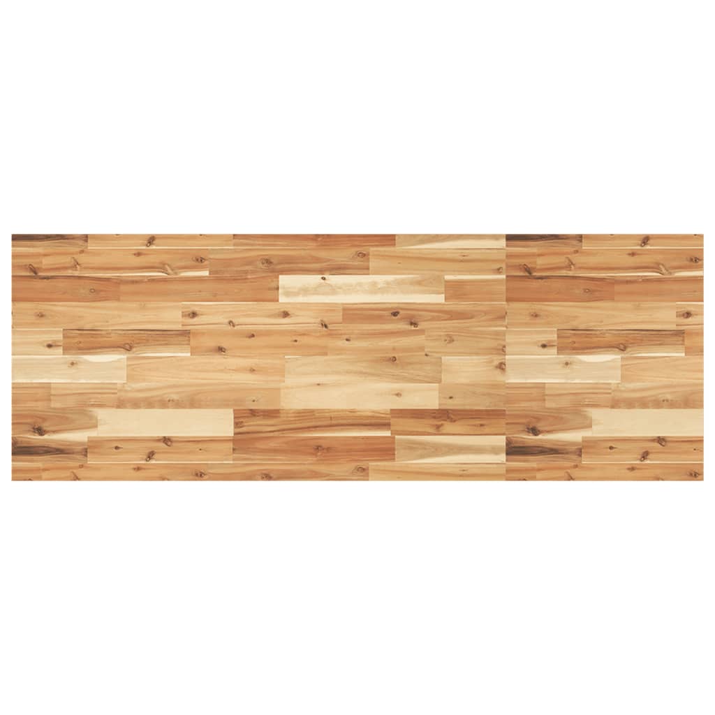 Shelf for washbasin, steel and solid acacia wood