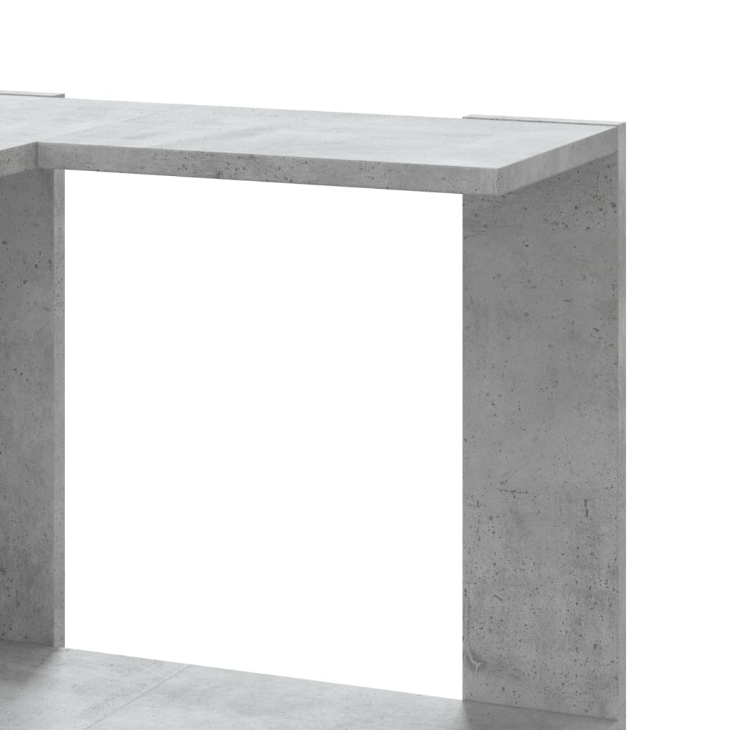 Corner Wardrobe, 5 Tiers, Grey Concrete, 50x50x179cm, Wood