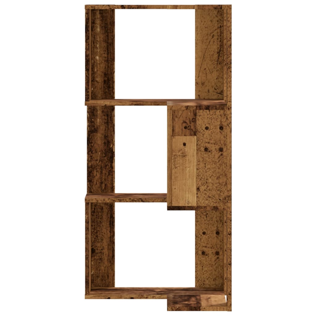 Stūra skapis, 3 stāvi, koka, 50x50x102cm, koks