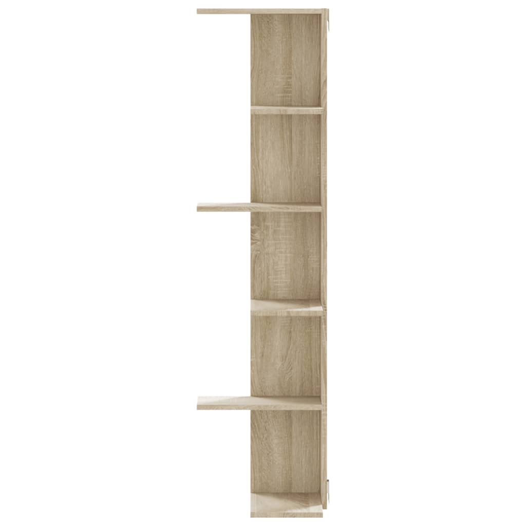 Sienas stūra plaukts, Sonoma ozolkoka, 36,5x36,5x140 cm, MDF