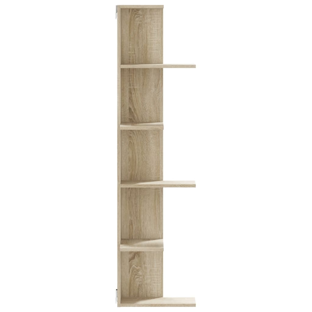Sienas stūra plaukts, Sonoma ozolkoka, 36,5x36,5x140 cm, MDF
