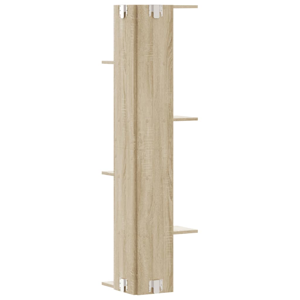 Sienas stūra plaukts, Sonoma ozolkoka, 36,5x36,5x140 cm, MDF