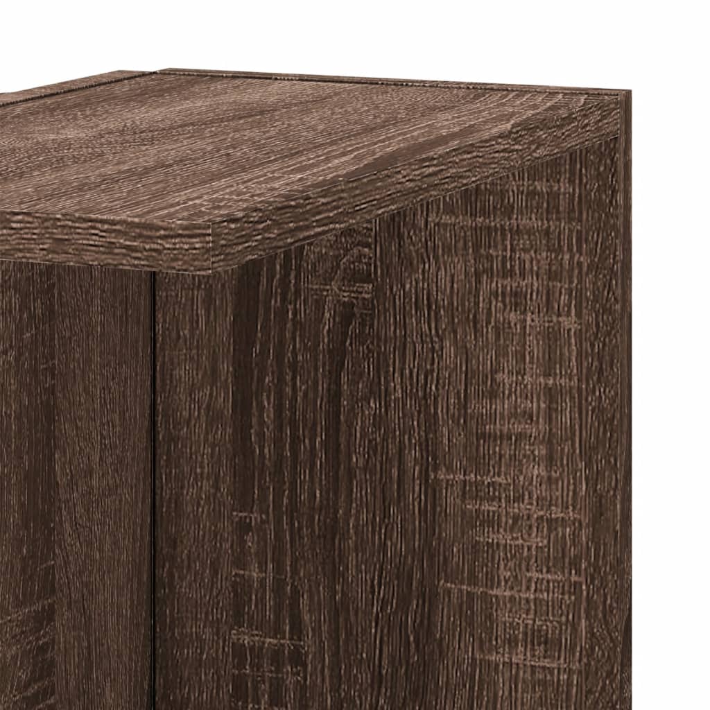 Sienas stūra plaukts, brūns, 36,5x36,5x140cm, MDF