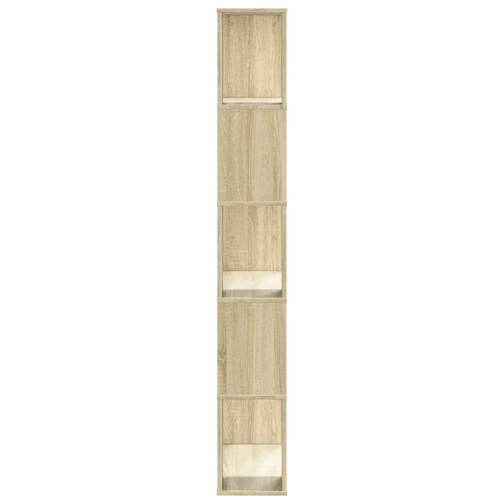Knygų spinta, 5 aukštų, ąžuolo, 80,5x23,5x162,5cm, mediena
