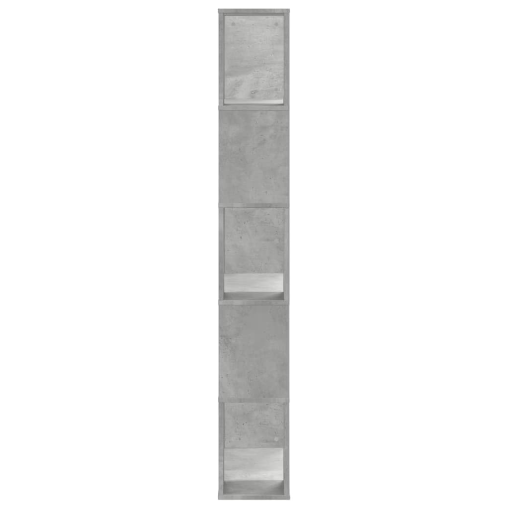 Grāmatu skapis, 5-stāvu, betons, 80,5x23,5x162,5cm, koks