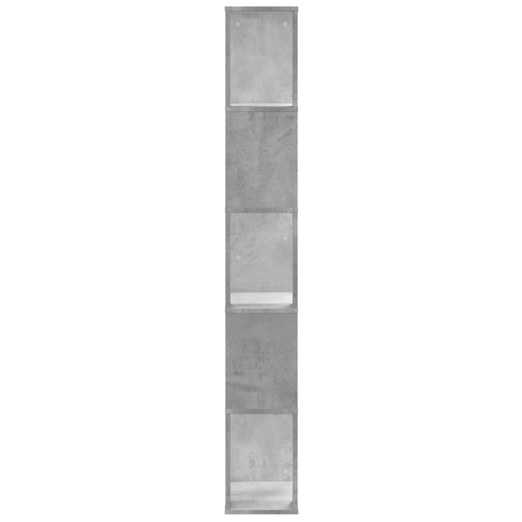 Knygų spinta, 5 aukštų, betono, 45x23,5x162,5cm, mediena