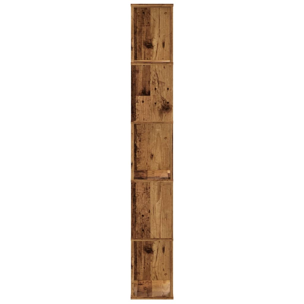 Knygų spinta, 5 aukštų, medienos, 45x23,5x162,5cm, mediena