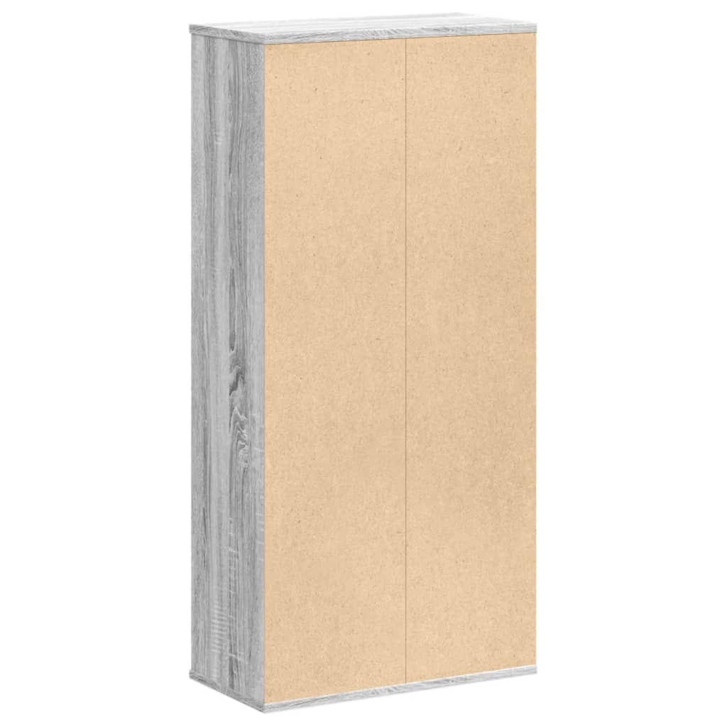 Grāmatu plaukts, pelēks ozols, 50x25x105cm, apstrādāta koksne