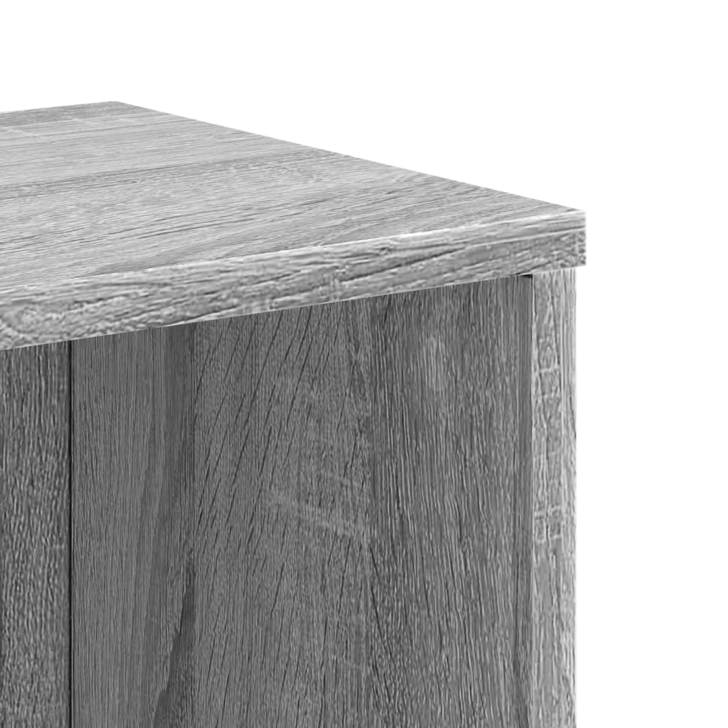 Grāmatu plaukts, pelēks ozols, 50x25x105cm, apstrādāta koksne