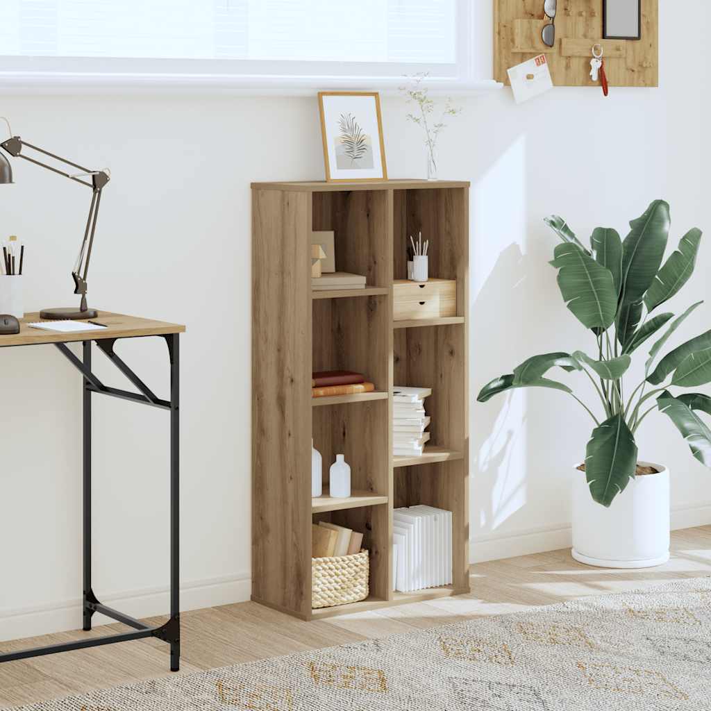 Bookcase, artisan oak, 50x25x105cm, engineered wood