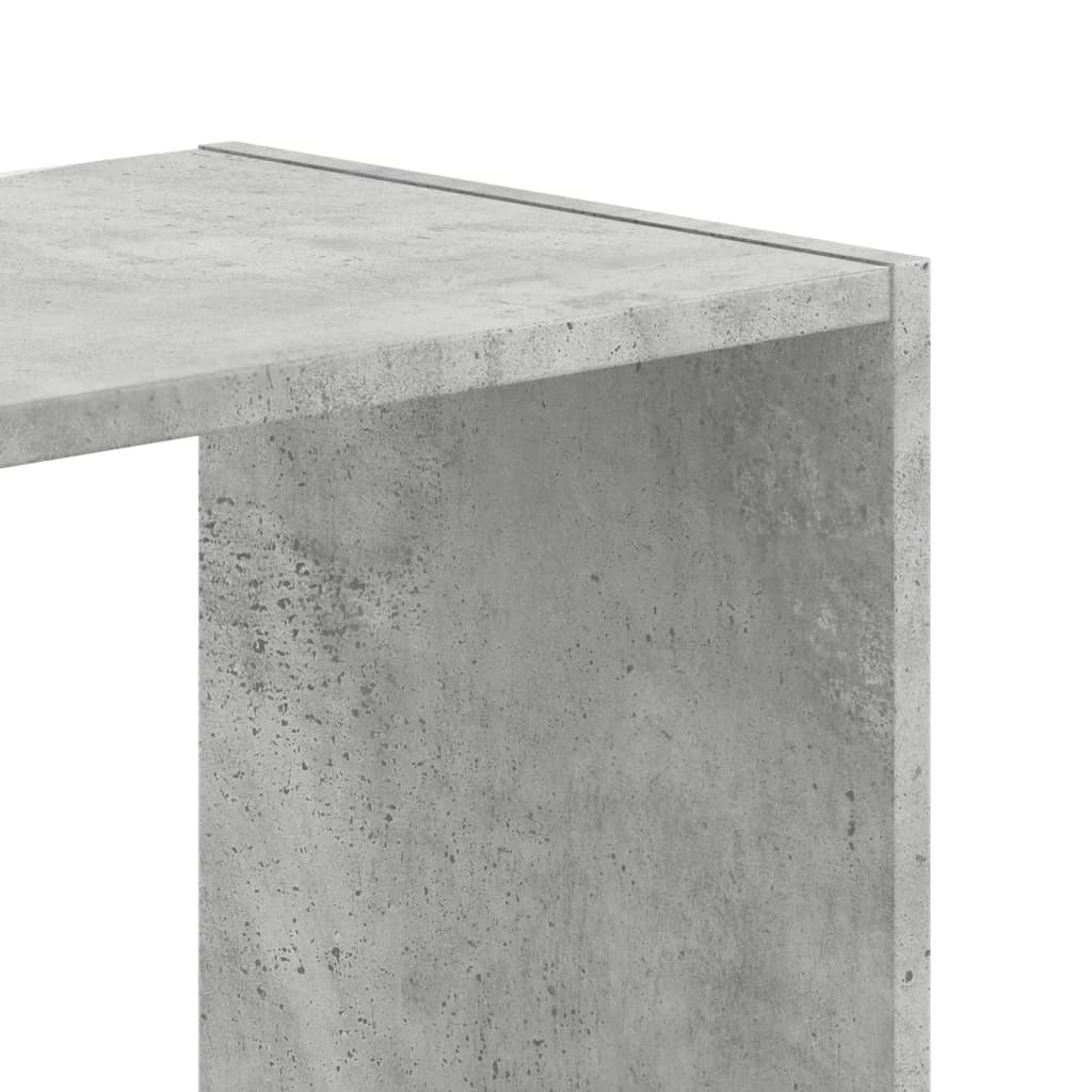 Knygų spinta, betono pilka, 68,5x32x68,5cm, apdirbta mediena