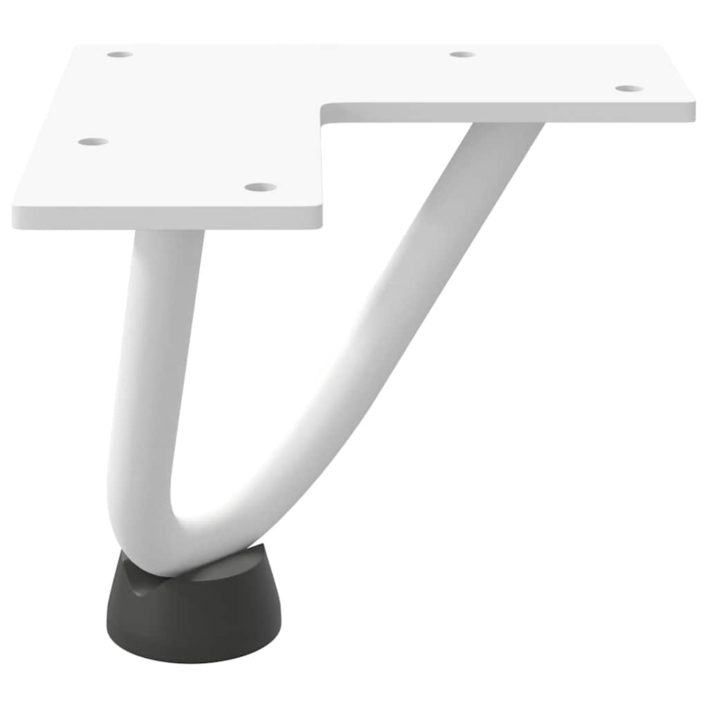 Kafijas galdiņa kājas, 4 gab., baltas, 10 cm, tērauds, matadatas