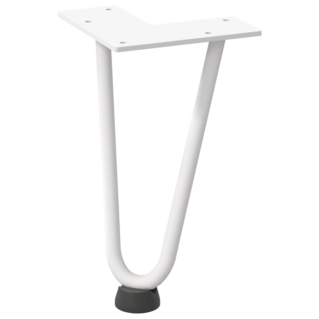Kavos staliuko kojelės, 4 vnt., baltos, 20 cm, plienas, segtukai