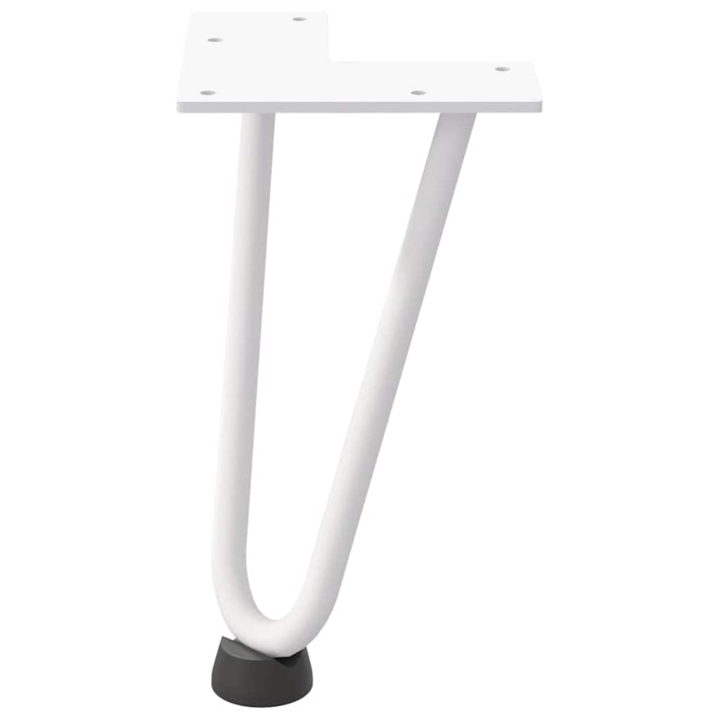 Kavos staliuko kojelės, 4 vnt., baltos, 20 cm, plienas, segtukai
