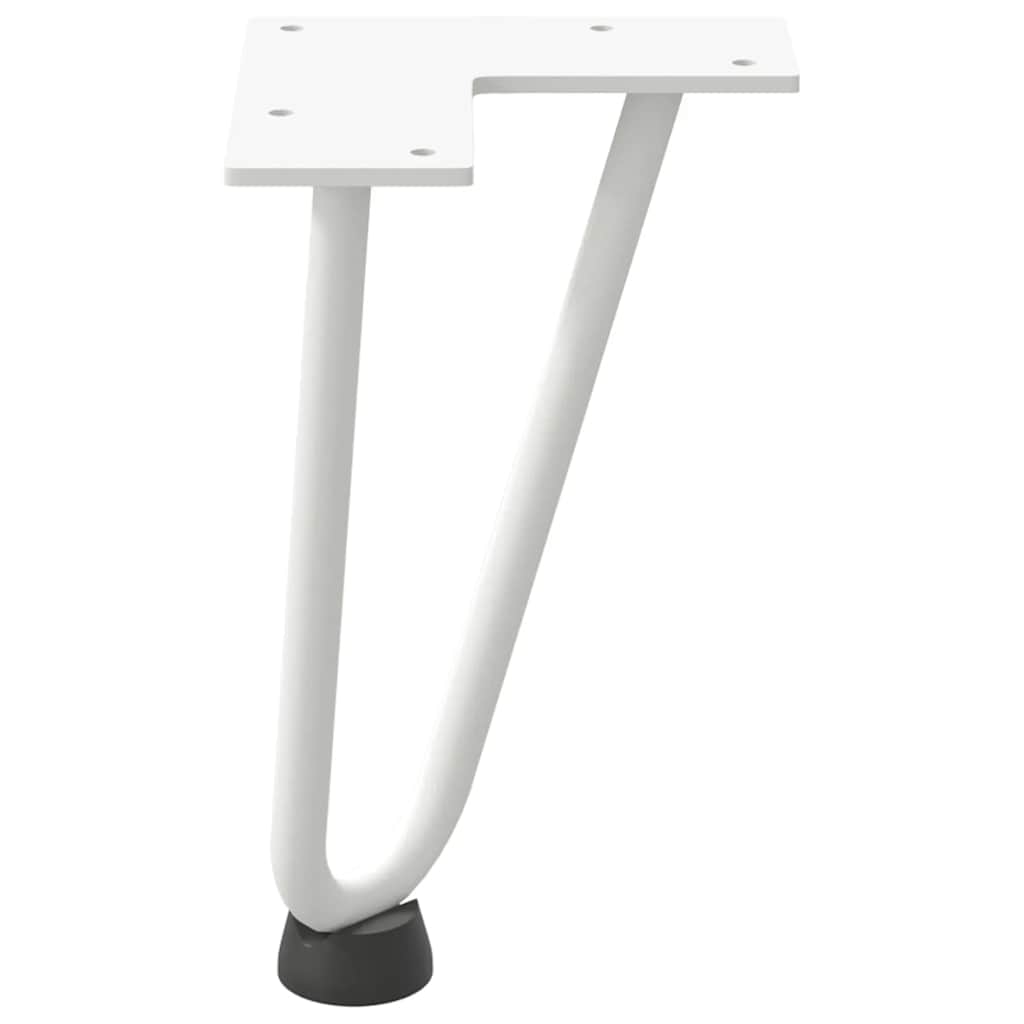 Kavos staliuko kojelės, 4 vnt., baltos, 20 cm, plienas, segtukai
