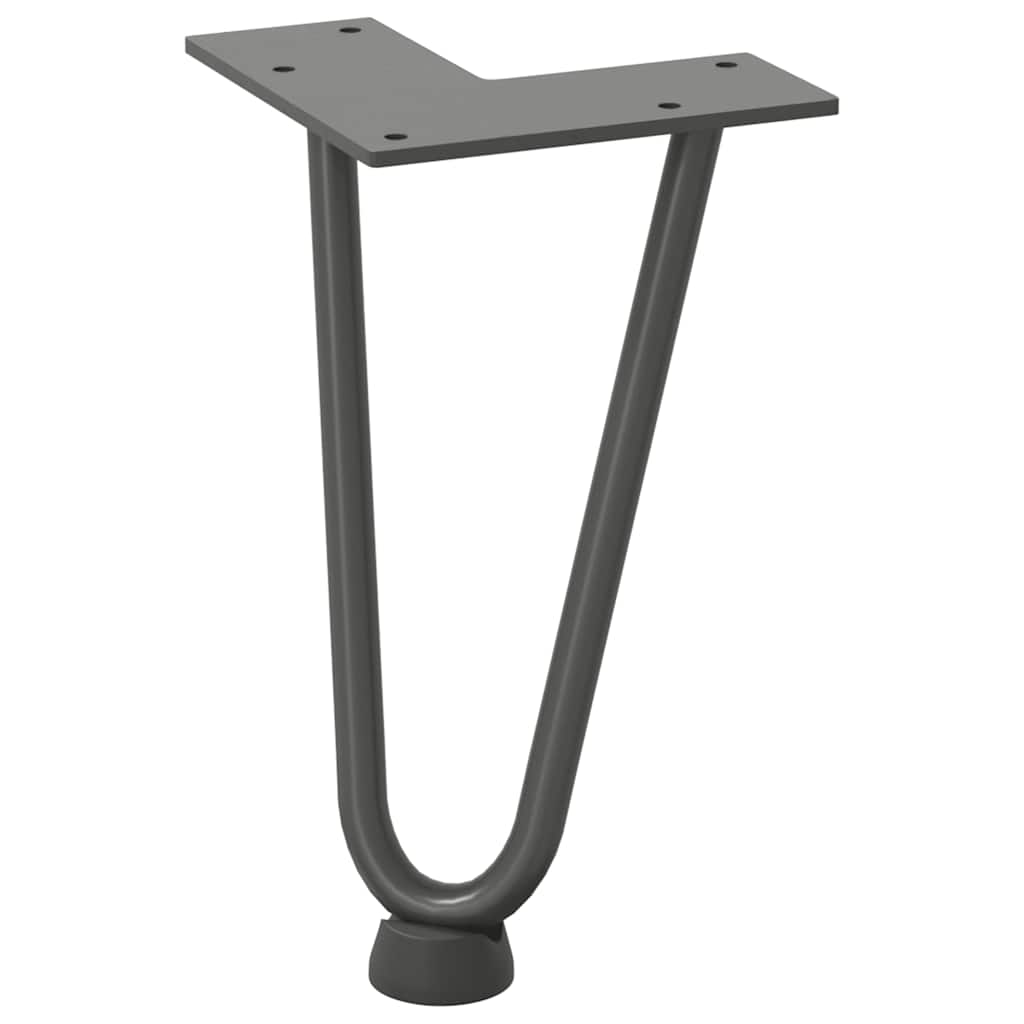Kavos staliuko kojelės, 4 vnt., antracito spalvos, 20 cm, plienas