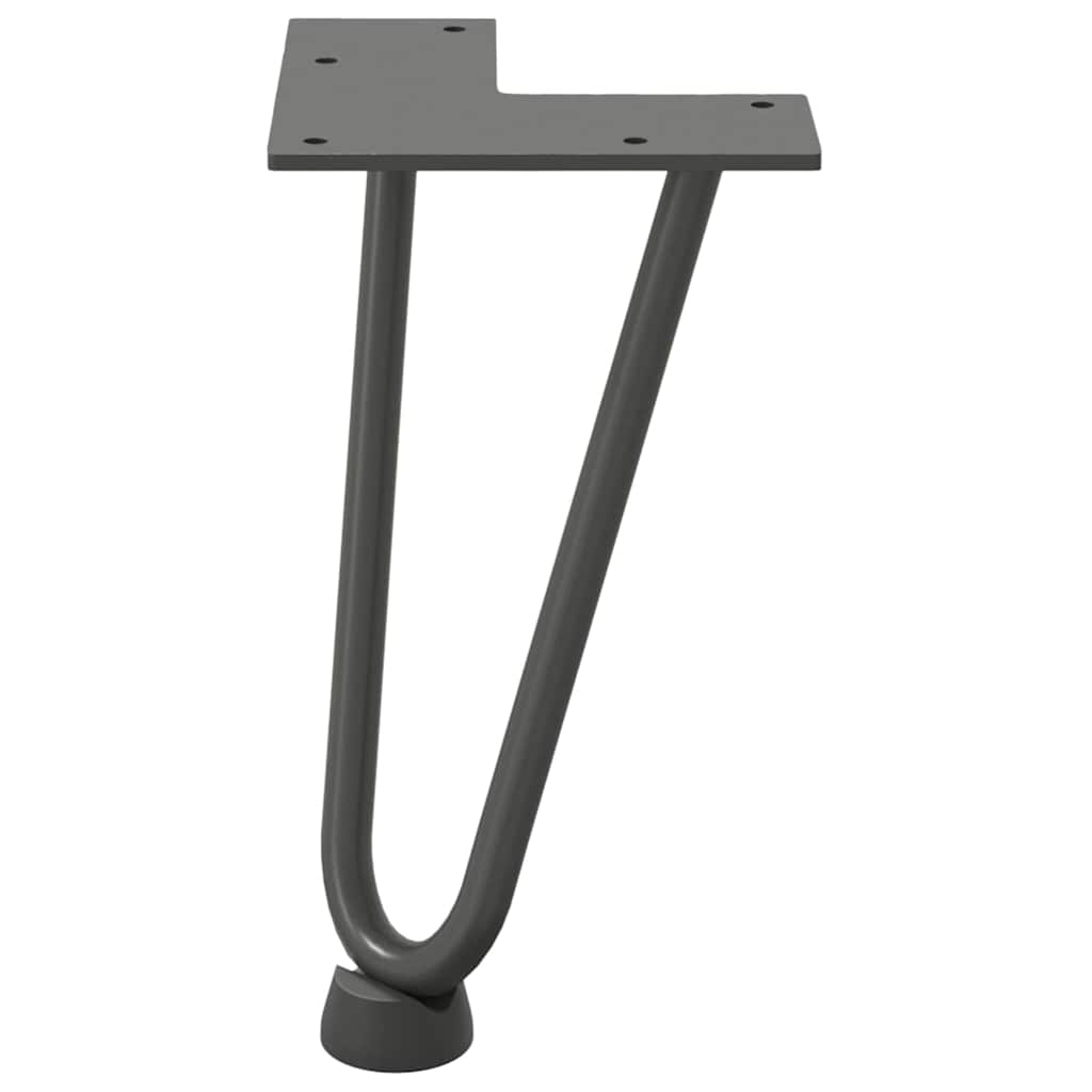 Kavos staliuko kojelės, 4 vnt., antracito spalvos, 20 cm, plienas
