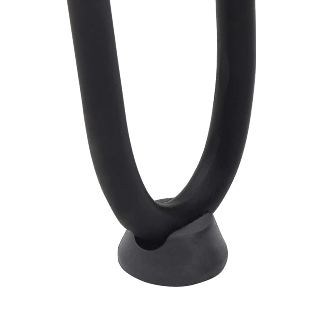 Kavos staliuko kojelės, 4 vnt., juodos, 30 cm, plienas, segtukai