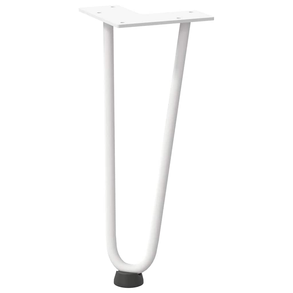 Kavos staliuko kojelės, 4 vnt., baltos, 30 cm, plienas, segtukai