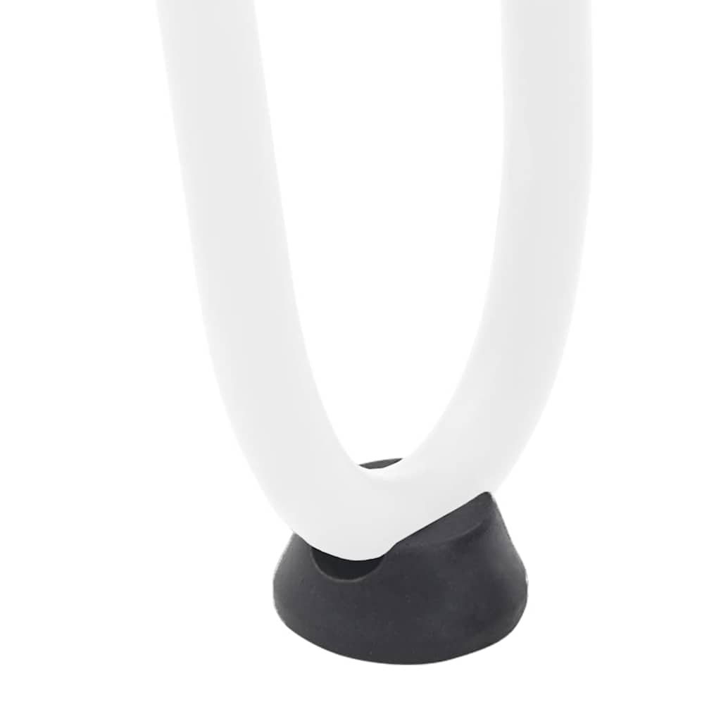 Kavos staliuko kojelės, 4 vnt., baltos, 30 cm, plienas, segtukai
