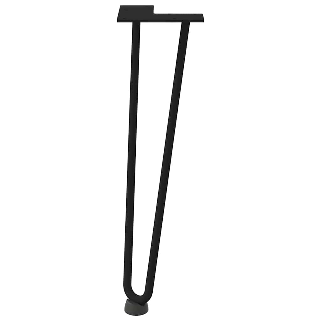 Kafijas galdiņa kājas, 4 gab., melnas, 42 cm, tērauds, matadatas
