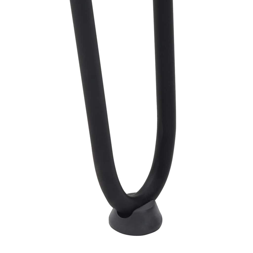 Kavos staliuko kojelės, 4 vnt., juodos, 42 cm, plienas, segtukai