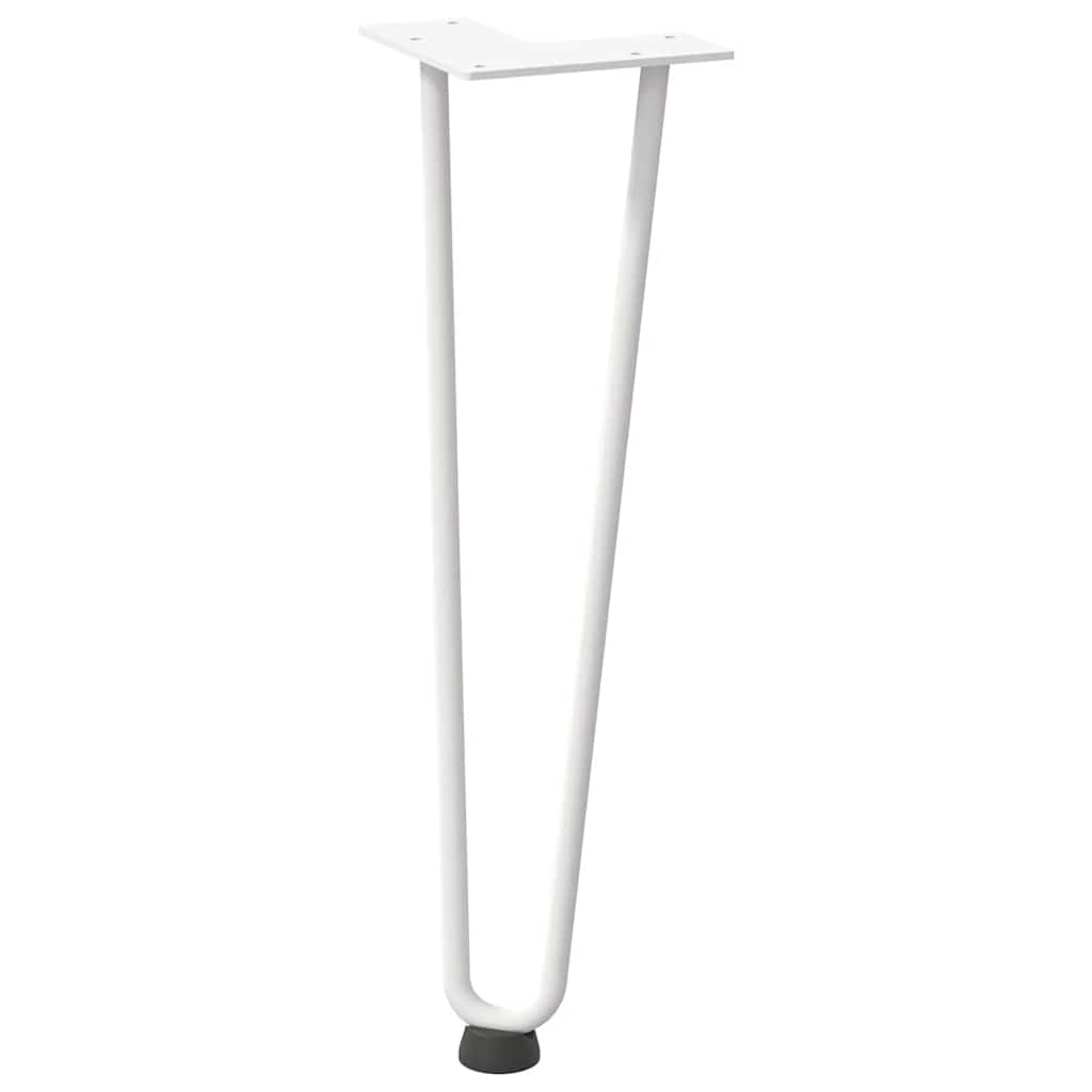 Kafijas galdiņa kājas, 4 gab., baltas, 42 cm, tērauds, matadatas