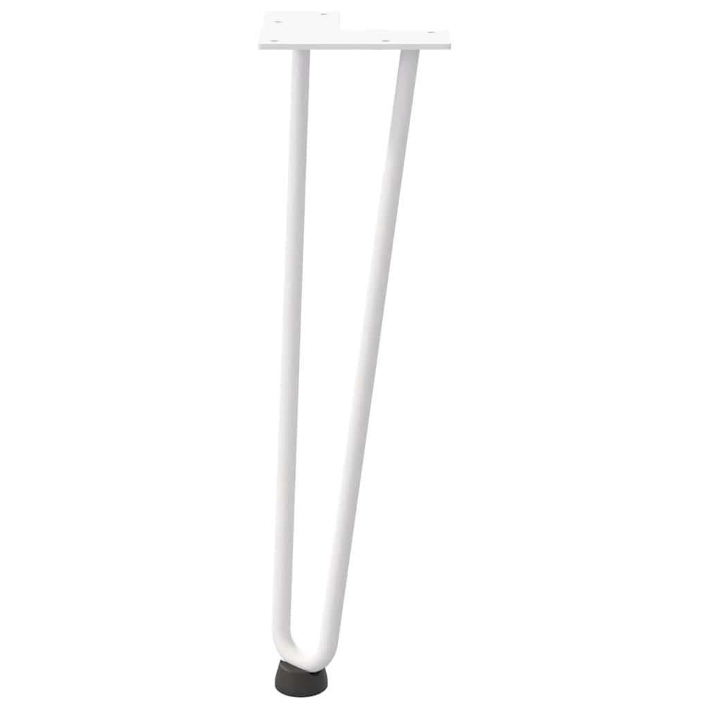 Kafijas galdiņa kājas, 4 gab., baltas, 42 cm, tērauds, matadatas